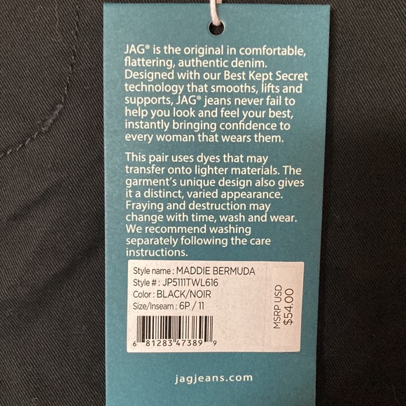 New Jag Jeans Women's Maddie Mid Rise Bermuda Pull-on Short - Picture 2 of 9